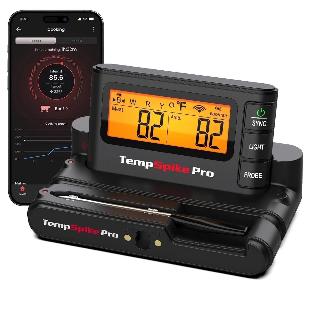 TempSpike Pro Digital Wireless Meat Thermometer - Black